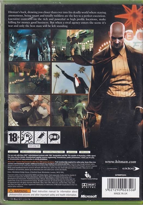 Hitman - Blood Money - Xbox 360 (B Grade) (Genbrug)